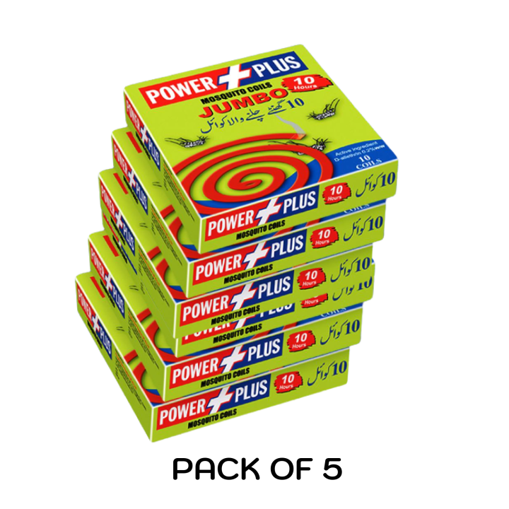 Coil - Mosquito Coil - Mosquito Coils - Mosquito Killer Coil - Power Plus Jumbo coil 10/Box Pack of 5
