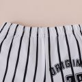 Terno For Kid Boy 6 Months - 3 Years old Striped Baseball Uniform Short Sleeve tshirt and Shorts Outfit Toddler Infant Clothing Set Fashion Kids Wear Ootd For Newborn Baby Boy. 