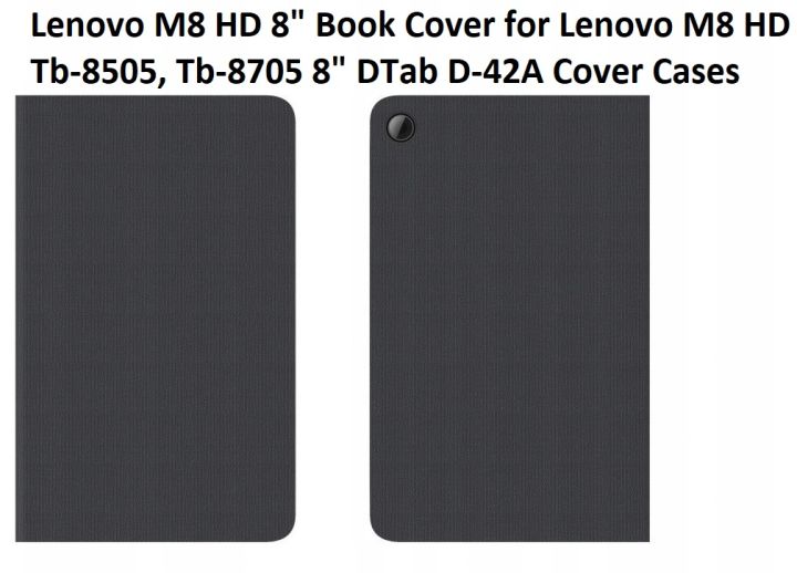 Lenovo M8 HD 8" Book Cover for Lenovo M8 HD Tb-8505, Tb-8705 8" DTab D-42A Cover Cases
