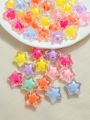 30 Colorful Transparent 18mm Heart Star Beads for DIY Jewelry Making | Double Heart Acrylic Beads for Bracelets, Necklaces, Keychains & Crafts | Cute Candy Beads for Kids Accessories. 