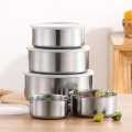 Set of 5 Stainless Steel Food Storage Containers With Lid-sSet of 5 Stainless Steel Food Storage Containers With Lids. 