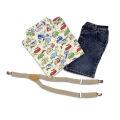 Archies Boys Crazy Cars Multi Color Printed Shirt With Blue Shorts & Suspenders. 