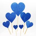 7 pieces heart shape cake topper. 
