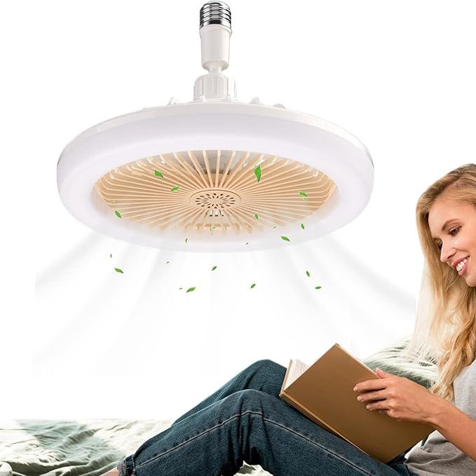 FRAKIN Ceiling Fans with Lights, Plug in Low Profile Ceiling Fans with Light, Aromatherapy Tablets - Kitchen Ceiling Fans with 3, Indoor Outdoor Fan Light for Patio, Bedroom