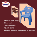 Boss Stool BP-105 (Pack of 2) Pure Plastic Rattan Stool. 