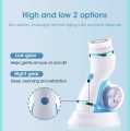 4 in 1 Facial Cleansing Brush & Massager - Rechargeable Face Brush Set  Waterproof Electric Rotating Face Scrubber for Deep Cleaning, Exfoliating, Blackhead Removing, 2 Speeds Adjustable. 