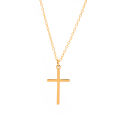 18k Clean Fit 18K Gold Plated Stainless Steel Minimalist Jewelry Religious Cross Pendant Necklace Women. 