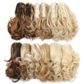 European and American Style Wig Women's Short Hair Ponytail Pear-Shaped Hair Roll Chemical Fiber High Ponytail Natural & Fluffy Curly Hair Jaws Clamp Ponytail. 