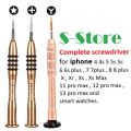 Penta lobe 5 point 0.8*25mm / 4 point 1.25*25mm / Tri-Port 3 Point Screwdriver 0.6*25mm for 5 5s 6 6s plus 7 7 plus 8 8plus x xr xs max 11 pro max 12 pro max and smart watch all above Internal Battery & Screen Replacement Screw. 