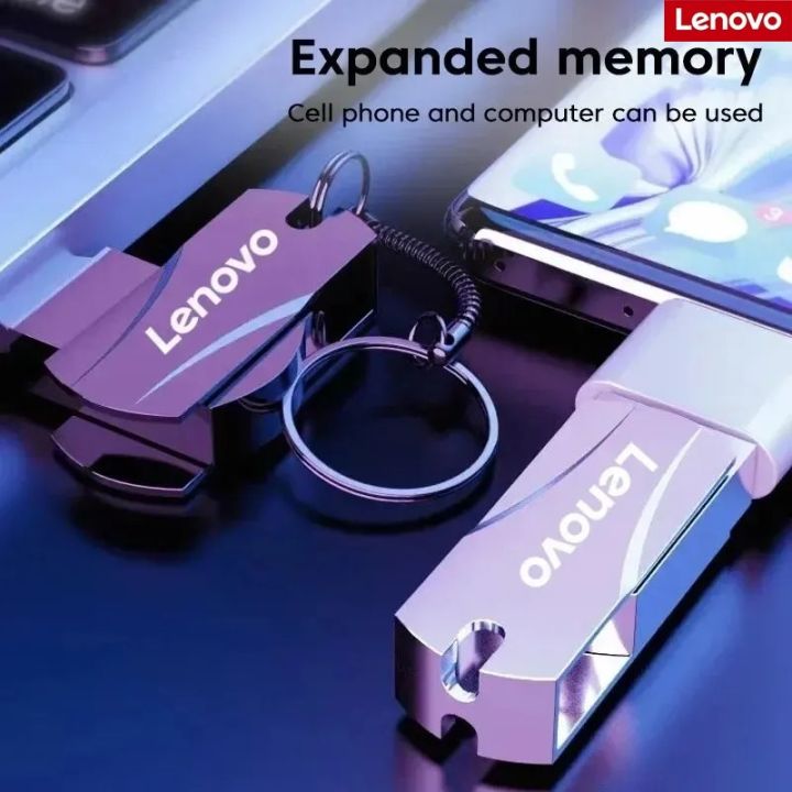 【COD+Ready Stock + FREE Shipping 】Lenovo Metal 2TB USB Flash Drive USB 3.0 High Speed File Transfer U Disk 2TB 8TB Ultra-large Capacity Waterproof USB Memory
