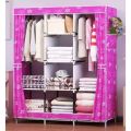Wardrobe Almari Folding Closed With Zip 3 Door Portable Cupboard. 