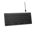 A4Tech FX61 Scissor Switch Compact Keyboard USB - Grey (White Backlit) - Scissor Switch Keys - Illuminated Backlit. 