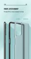 Lenuo for Xiaomi Redmi Note 11 4G / Redmi Note 11s 4G Case 4-corner Shockproof Protection Silicon Bumper + PC Frosted Semi Transparent Phone Back Cover. 