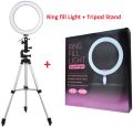 26CM SELFIE RING LIGHT WITH 7 FEET TRIPOD STAND & CELL PHONE HOLDER FOR LIVE STREAM CIRCLE LIGHTING RING. 