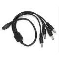 1 Female to 4 Male Splitter DC Cable 4 way power supply Plug Extension connector cord for CCTV Camera 12V 5.5mm 2.1mm. 