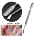 Cuticle Pusher Nail Art & Uv Gel Nail Polish Remover Tool for Fingernail Polish Manicure Pedicure Cuticle Trimmer Nail Art Tools, Stainless Steel Cuticle Pusher Double Head Spoon Remover Tools For Nail Care. 