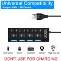 Usb 2.0 Hub Multi Usb Splitter Power Adapter  Mouse Keyboard U Disk Card Reader Printer Expander With Switch For Pc Q7u1（1）. 