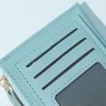 IVORY1 Cute Women Wallets Fashion Design Bank Card Holder Bag Korean Style Wallets Portable Cat Solid Color PU Leather Ultra Thin Simple Short Clutch Bag/Multicolor. 