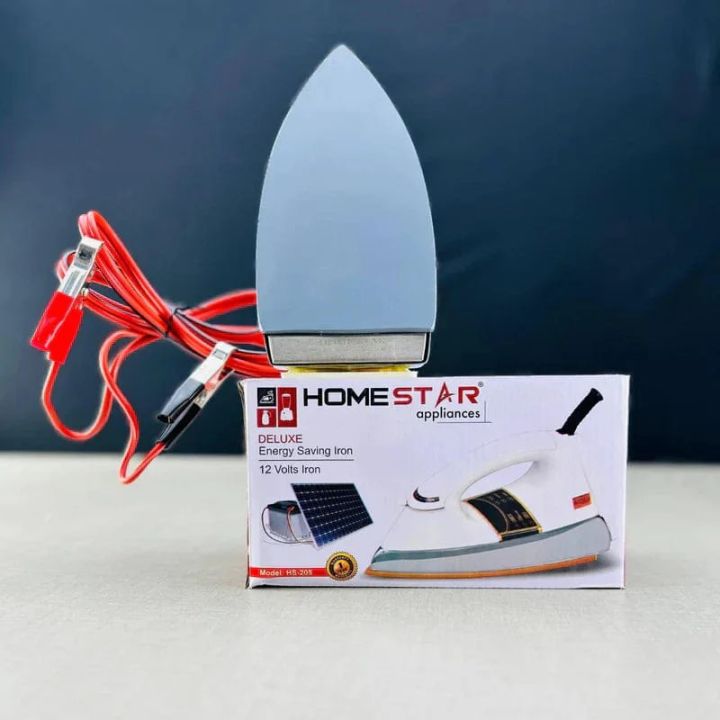 Home Star Appliance Dry Iron Automatic 12 Volts Direct Battery Operated Solar Energy DC Power UPS Model No:HS-205-High-Quality 12V Direct Battery Solar UPS for Dry Iron | Automatic DC Power Supply | 100% Original Product for Efficient Solar Energy Use