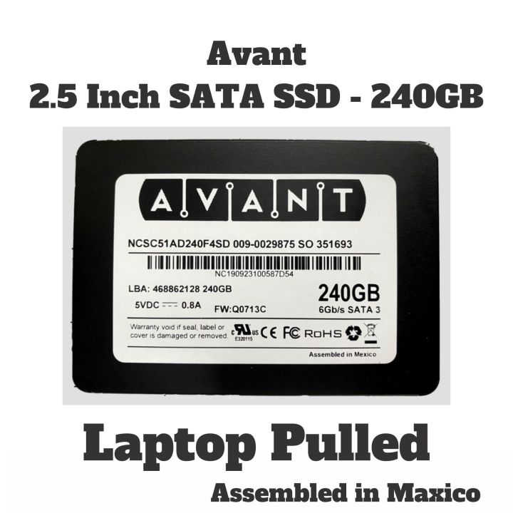 AVANT 240GB SATA SSD NCSC51AD240F4SD | Daraz.pk