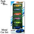 Complete Box Pack of 6 Pcs - Original Die Cast Metal Car Toys Set For Kids and Boys - Diecast Car Toys. 