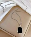 Sleek Black Pendant. 