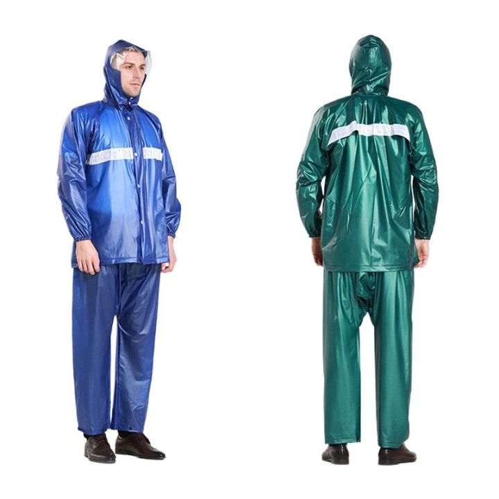 Pvc%20soft%20Rubber%20Coated%20Rain%20Coat%20Suit%20With%20Trouser%20Thick%20double%20raincoat%20split%20suit%20cross-border%20direct%20rain%20pants%20adult%20reflective%20bicycle%20electric%20motorcycle%20riding%20-%20Image%207