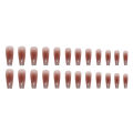 24Pcs Pink Long Fake Nails with Glue DIY Art Design False Nails Wearable Nails Stylish Pattern Artificial Nails. 