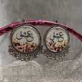 Ishq Jumkas - Traditionl Jhumkas - Resin Handmade Jhumka -  Ishq Resin Jhumkay - Handmade Earrings - Real Roses Jumkay/Earrings. 