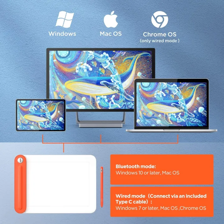 Drawing%20Tablet%20with%20Bluetooth%205.0,%20UGEE%20Q8W%20Tracing%20Drawing%20Pad%20with%208inch%20Large%20Active%20Area,Digital%20Drawing%20Tablets%20with%208192%20Levels%20Battery-Free%20Stylus%20Support%20Windows/Mac/Chromebook%20-%20Image%207