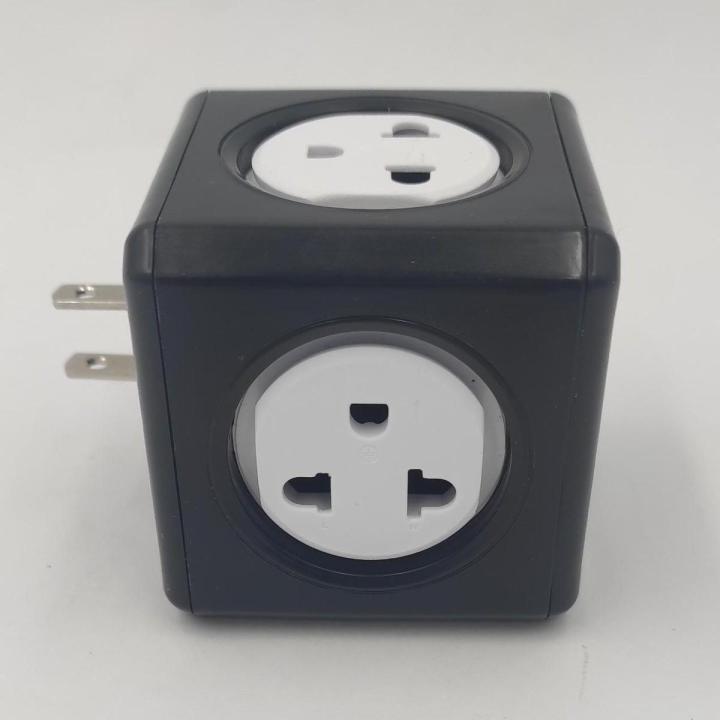 Techmanistan Power Cube, 5 Outlets Power Adapter Wall Adapter, Household Cube Socket Power Outlet, Extension,