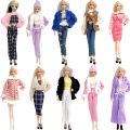 Fashion Outfit Modern Dress Skirt Casual Coat Dress For Barbie Clothes Doll Accessories Girl's 1/6 Doll Gift G2 JJ. 
