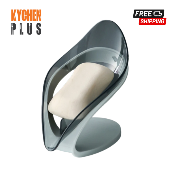 Soap holder Smart | Soap Dispenser | Soap holder for bathroom | Soap dish modern style and space saving | Leaf shape soap holder | self draining bathroom fitting by KYCHEN PLUS