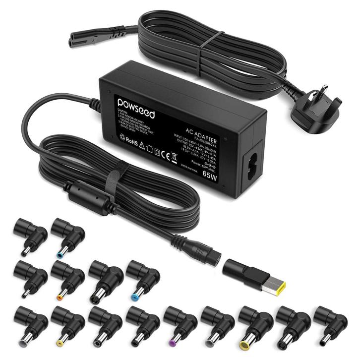 65W AC Power Supply Adapter Charger 15V 16V 18.5V 19V 19.5V 20V for H P Pavílion Spéctre X360 13t Tòshíba Sátellíte Chromebook 2 Déll Inspíron I5558 11 ácér Aspíre Lénovo Yoga 2 Asùs Vívobook UK Cord
