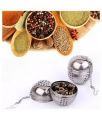 Spice, Herb,Tea and Seasoning Filter Ball with Hanging Hook - Stainless Steel Ball Tea Infuser Mesh Filter Strainer w/hook Loose Tea Leaf Spice Ball with Rope chain Home Kitchen Tools 1026. 