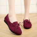 【Miga Plaza】New New Arrival Old Beijing Cloth Shoes Women's Thin Shoes Black Work Shoes Gommino Flat Shoes Lazy Shoes Slip-on. 