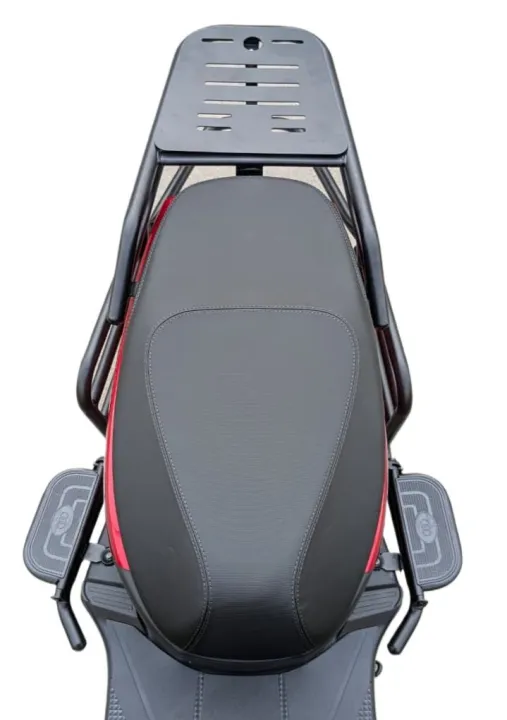 METRO E-Vehicles Crash Guard & Body Protection Bars with Foldable Footrest + Tail Carrier – Compatible with T9 Sport / M6 / Thrill / Dabang Electric Scooter (Set of 1) - Image 3