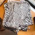 Leopard Print Scarf for Women Hijab Silk Skinny Muslim Headscarves Shawl Wraps Ladies Neckerchief Bandana Foulard Echarpe 2022. 