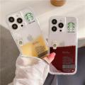 For iPhone 8 Plus 7 Plus 15 14 Pro 13 12 11 Pro Max Shockproof Clear Case Cover Starbucks Pattern Phone Case. 