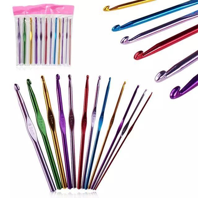 12Pcs%20New%20Metal%20Handle%20Crochet%20Hook%20Knitting%20Needles%20Set%20Aluminum%20-%20Image%205