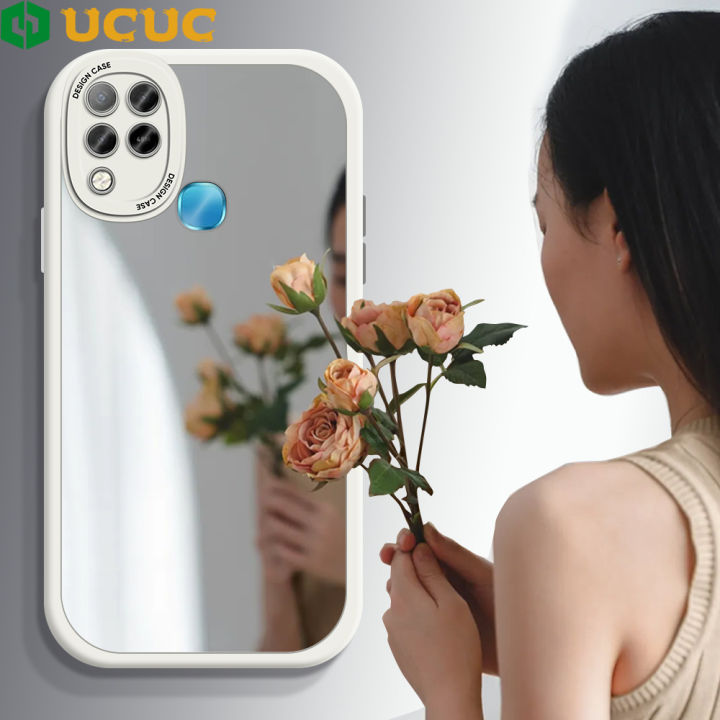 UCUC for Infinix Hot 10S / Hot 10S NFC Back Cover Ultra-thin Creative Mirror Back Full Protection Soft Silicone Phone Cases