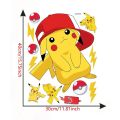 Anime Pokemon Figure Pikachu PVC Wall Stickers Decoration Wallpaper for Kids Room Kindergarten Living Room DIY Birthday Gifts. 
