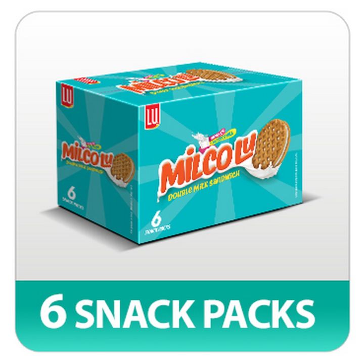 Milco LU Milk Sandwich Biscuits (Pack of 6)