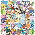 50pcs Kawaii Pokemon Cartoon Stationery Stickers for Luggage Handbook Scrapbooking DIY Decoration Waterproof Removable Sticker. 