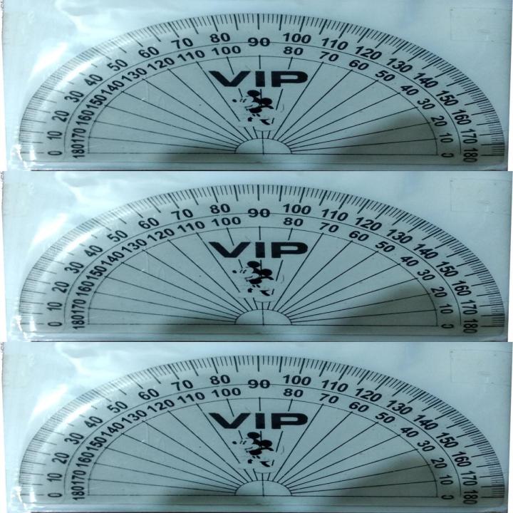 Student Geometry / D / Mathematical D / Protractor /Plastic Protractor 180 Degree Transparent D (3 Pcs)