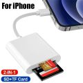 SD Card Reader for iPhone 14 13 12 11 15 Pro Max 3 in 1 Micro SD Memory Card Reader USB Adapter OTG for iPhone iPad Accessories. 