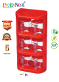 Pretty Neat 4 Tier Vertical Condiments & Spice Rack - 6 Spice Jars. 