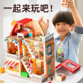Feile children play house doll house princess castle building block villa small house boy and girl birthday gift doll. 
