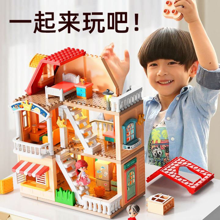 Feile%20children%20play%20house%20doll%20house%20princess%20castle%20building%20block%20villa%20small%20house%20boy%20and%20girl%20birthday%20gift%20doll%20-%20Image%203