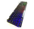 Defender GK-184 semi mechanical RGB  keyboard USB wired keyboard for pc & laptop with wirst pad 87 Keys full Rgb. 